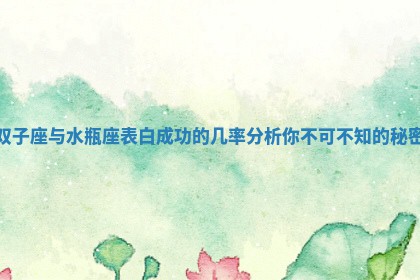 双子座与水瓶座表白成功的几率 ? 分析 ? 你不可不知的秘密